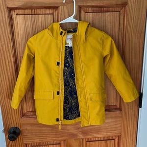 Cat and Jack boys raincoat - yellow with navy liner - 5T